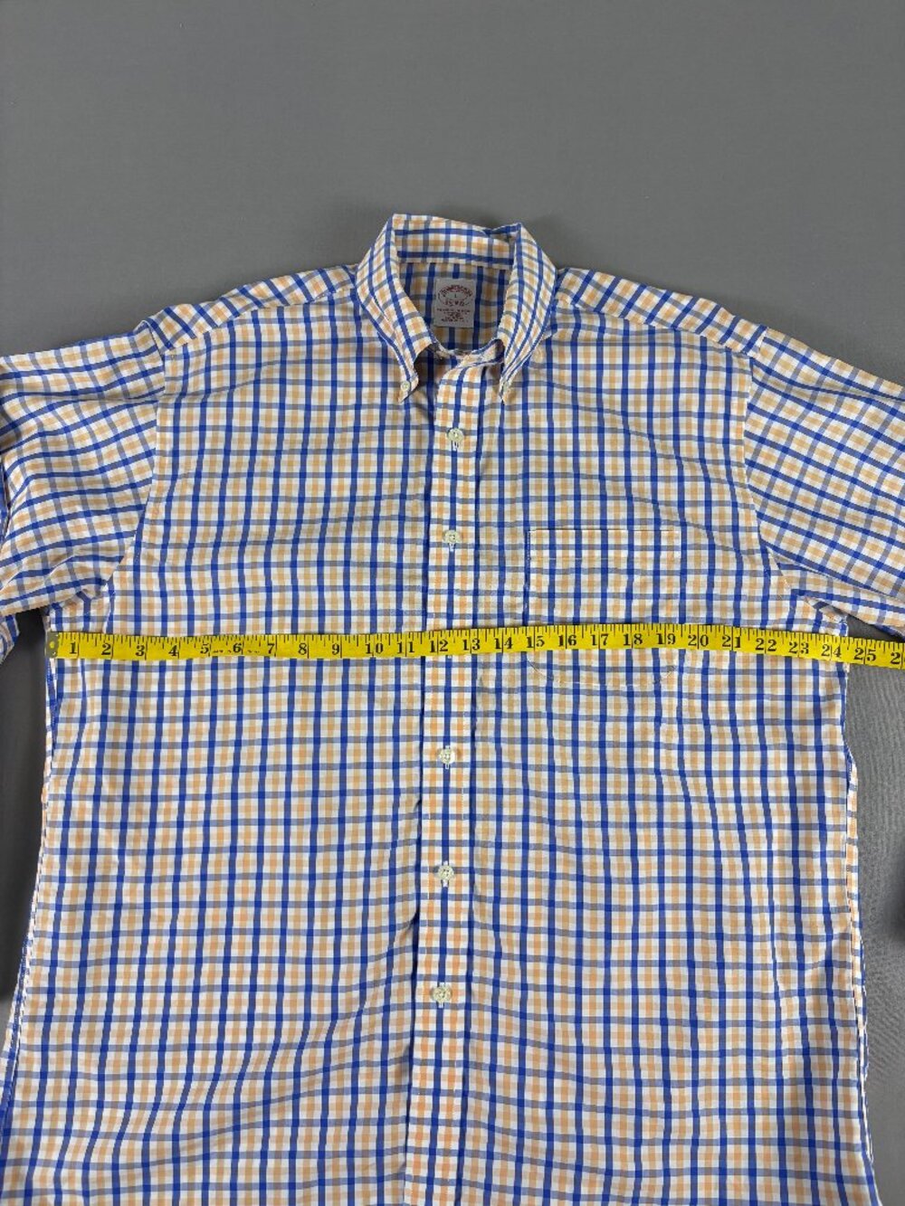 Brooks Brothers Traditional Fit Non-Iron Check Button Down Shirt Men’s L - Picture 6 of 7